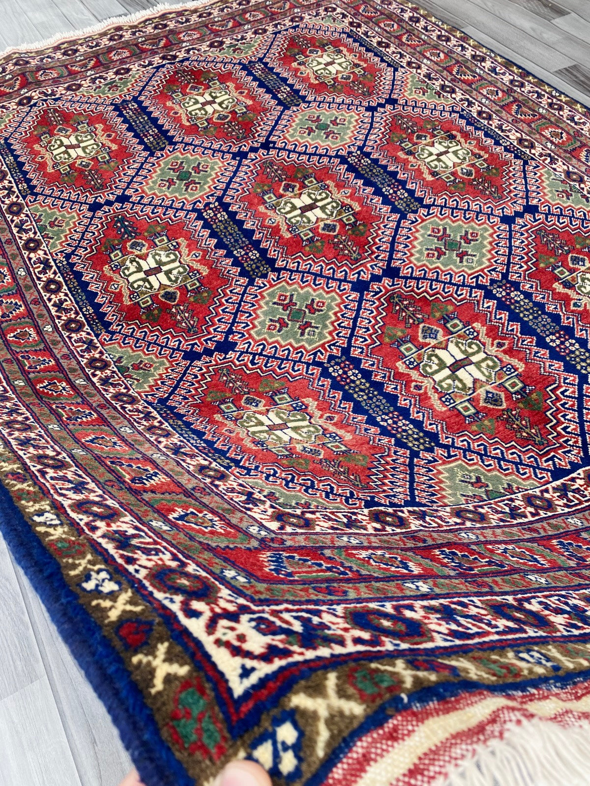 Handmade Afghan Traditional Samarkand Rug 206 CM x 154 CM (SS# 32)