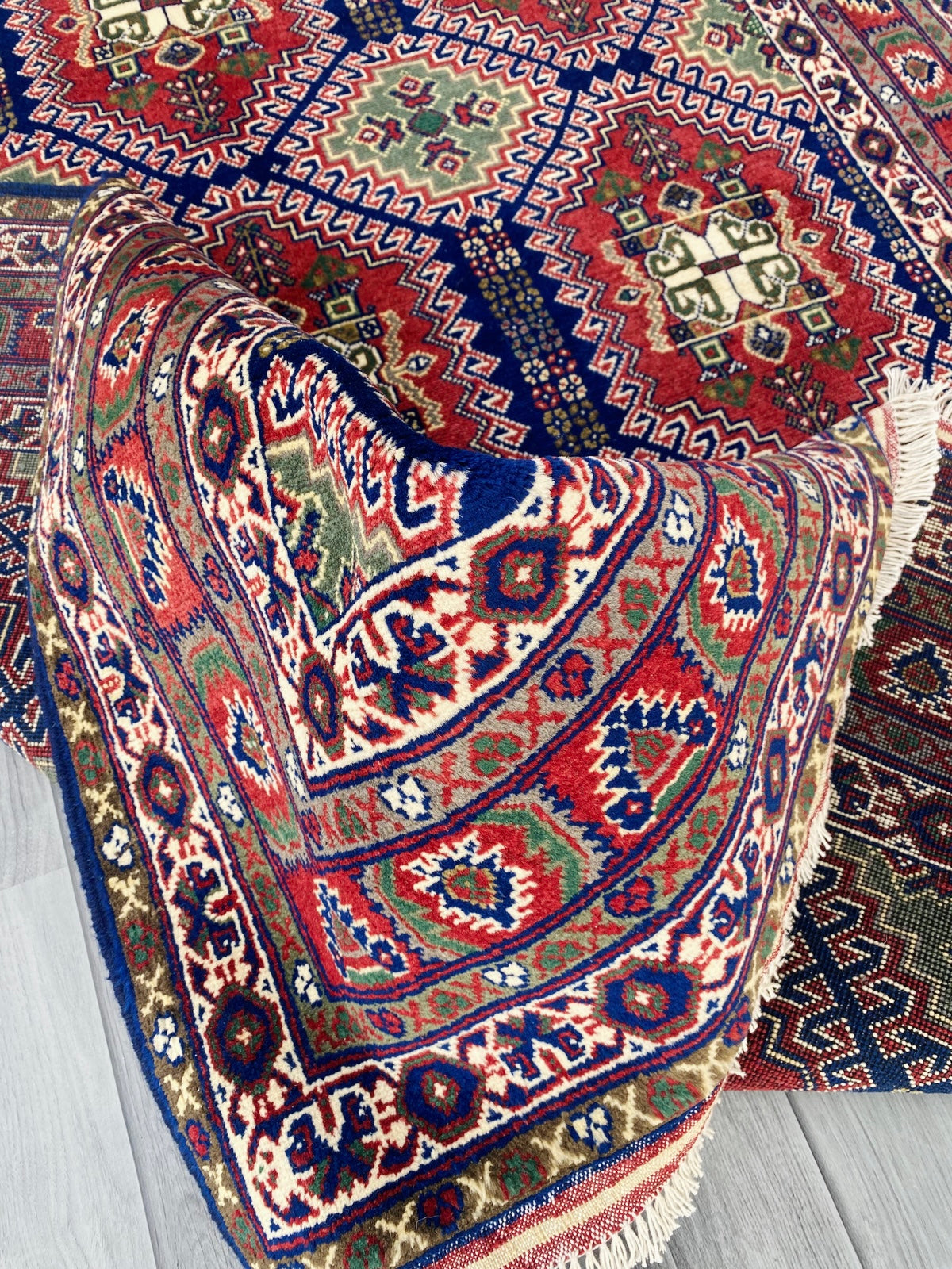 Handmade Afghan Traditional Samarkand Rug 206 CM x 154 CM (SS# 32)