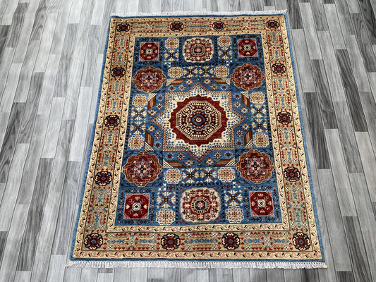 Hand Knotted Chobi Wool Rug | 193 CM x 150 CM SK#355