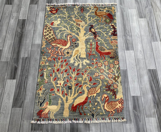 Hand knotted Chobi Pictorial Rug | 127 CM x 81 CM SK#356