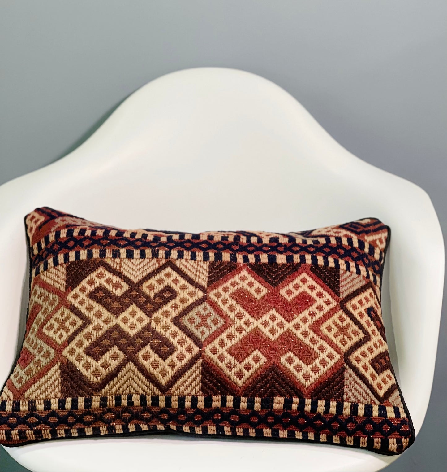 Afghan Kilim Cushion Cover ( 50CM X 35 CM ) AF # 284