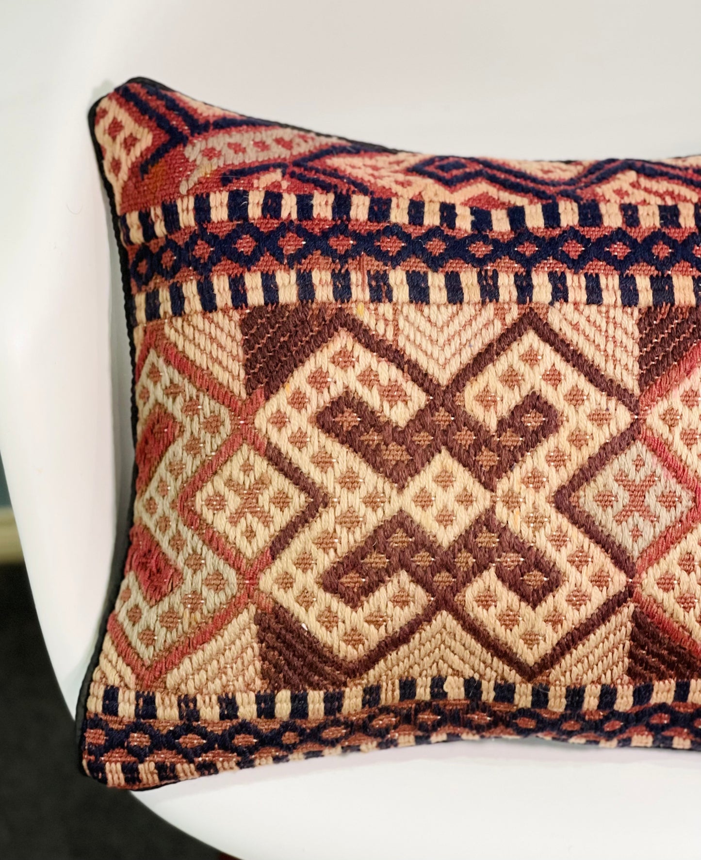Afghan Kilim Cushion Cover ( 50CM X 35 CM ) AF # 284