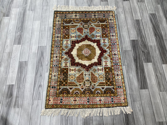 Hand Knotted Chobi Wool Rug | 121 CM x 80 CM SK#367