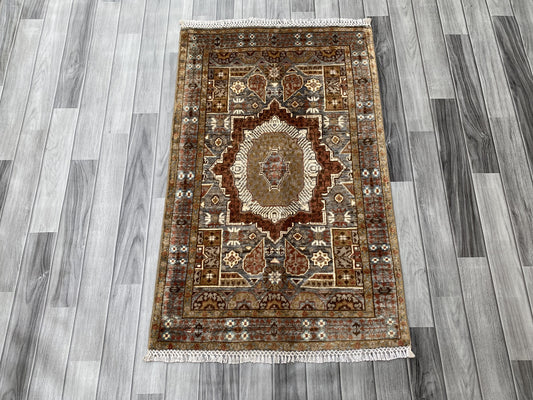 Hand Knotted Chobi Wool Rug | 120 CM x 75 CM SK#368