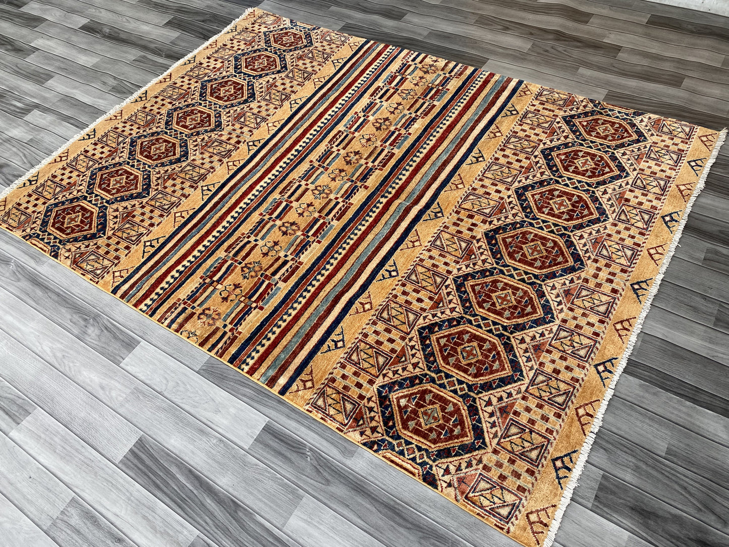 Hand Knotted Chobi Wool Rug | 207 CM x 153 CM SK#370