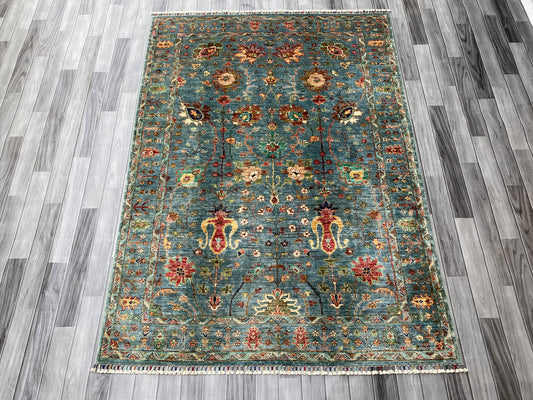 Hand Knotted Chobi Wool Rug | 215 CM x 153 CM SK#373