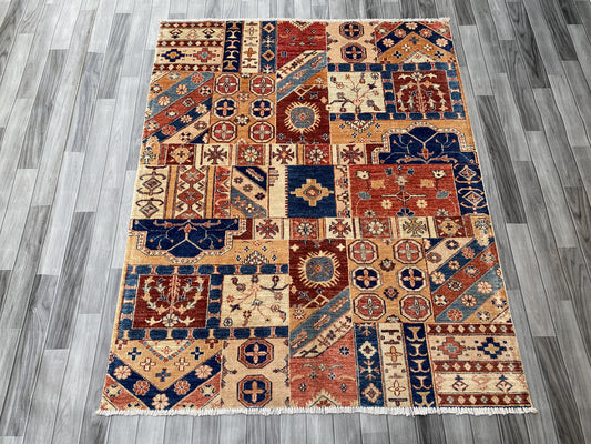 Hand Knotted Chobi Wool Rug | 195 CM x 157 CM SK#375