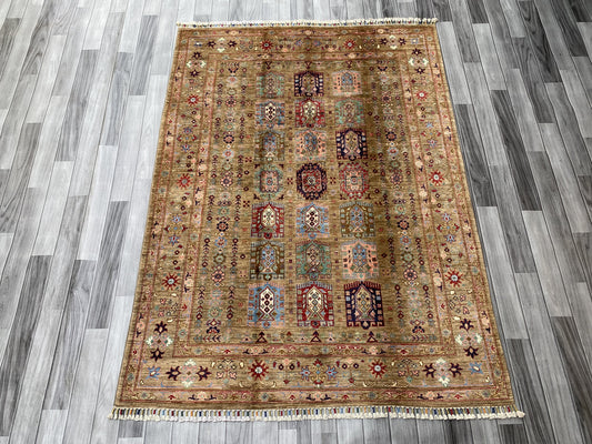 Hand Knotted Chobi Wool Rug | 198 CM x 147 CM SK#376