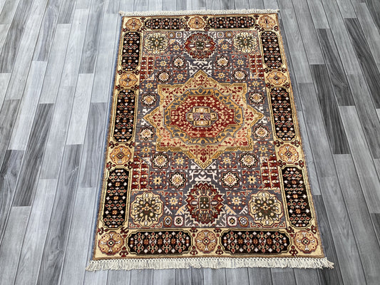 Hand Knotted Chobi Wool Rug | 151 CM x 106 CM SK#379