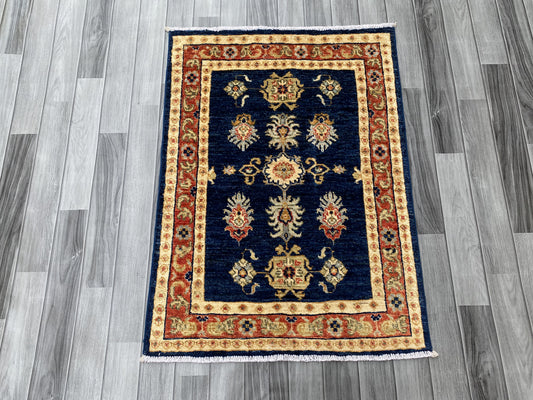 Hand Knotted Chobi Wool Rug | 107 CM x 80 CM SK#380