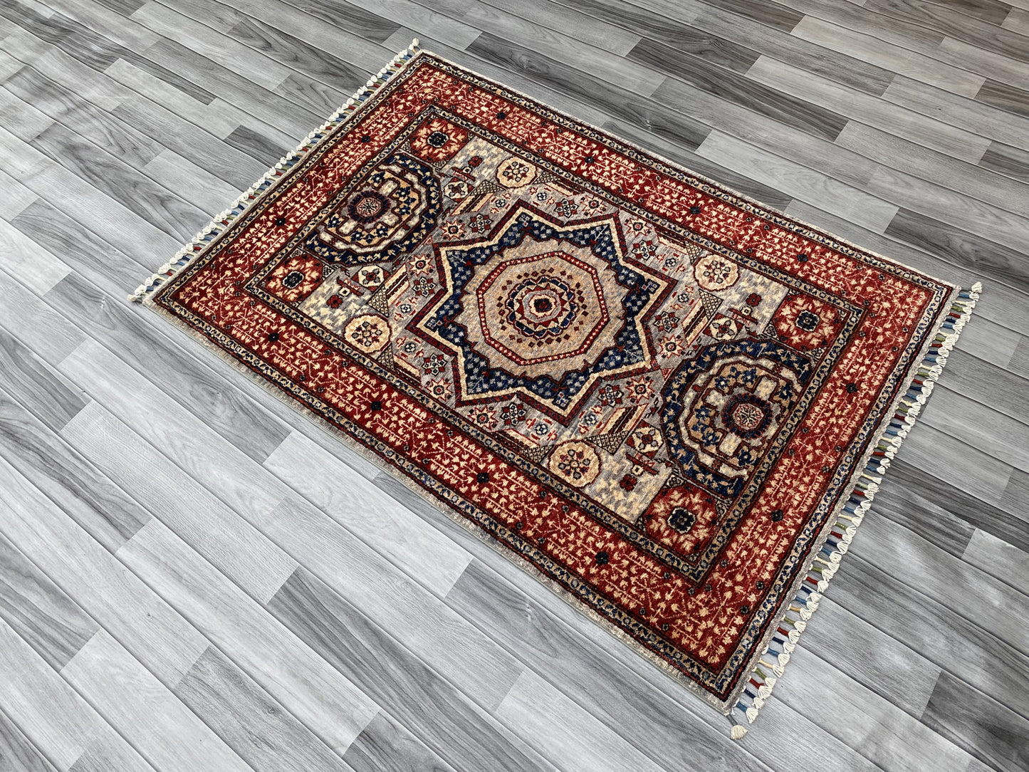 Hand Knotted Chobi Wool Rug | 148 CM x 101 CM SK#382
