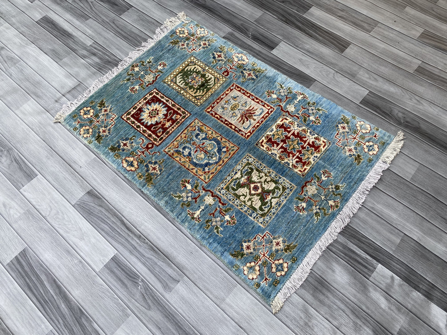Hand Knotted Chobi Wool Rug | 114 CM x 79 CM SK#384