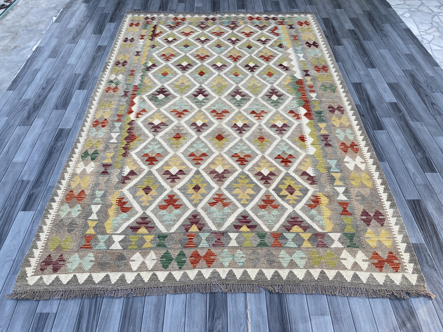 Handmade Flat Weave Kilim Rug |306 CM x 205 CM KAS#98