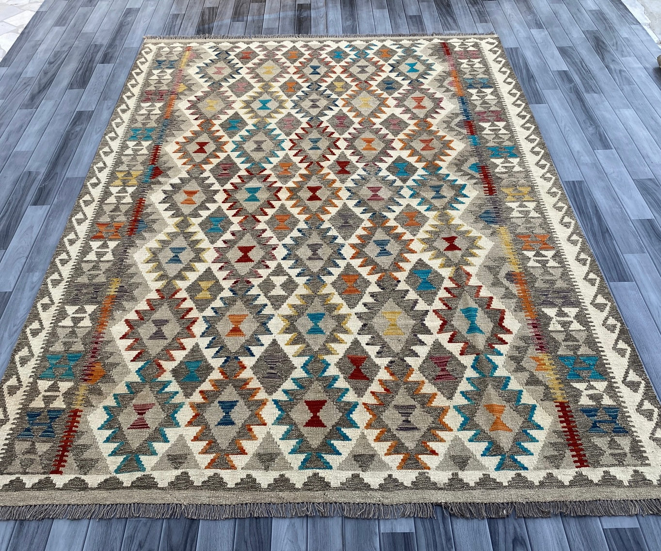 Handmade Flat Weave Kilim Rug |275 CM x 205 CM KAS#99