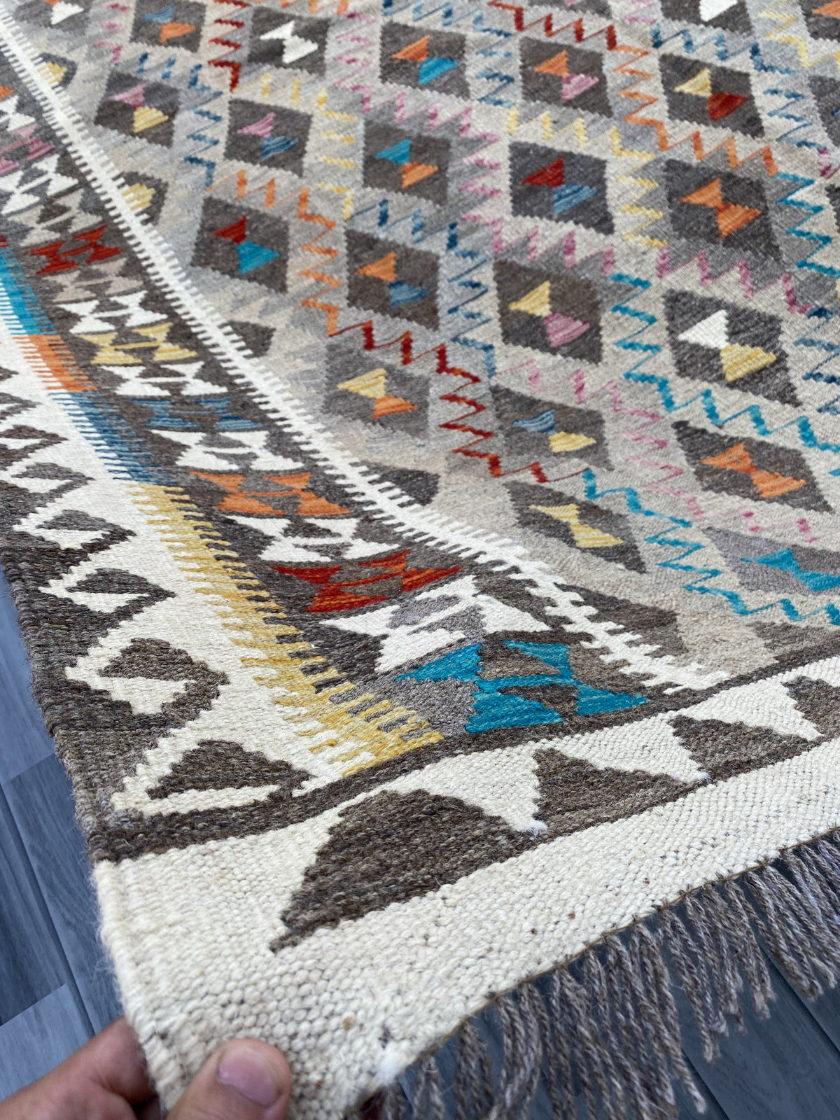 Handmade Flat Weave Kilim Rug |280 CM x 206 CM KAS#97