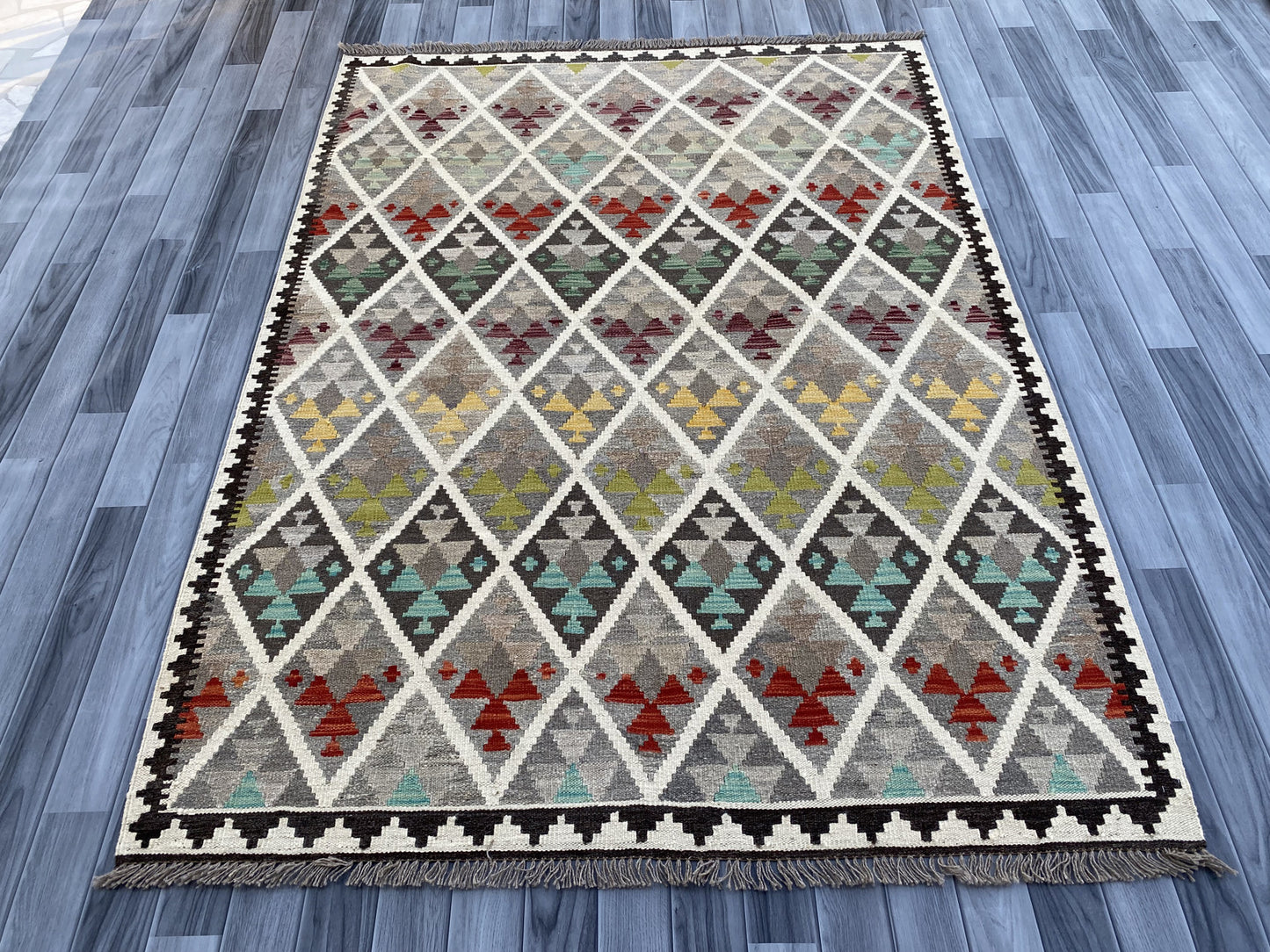 Handmade Flat Weave Kilim Rug |207 CM x 151 CM KAS#92