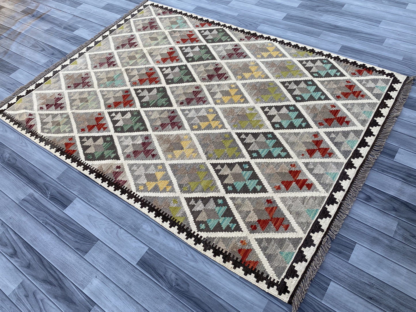 Handmade Flat Weave Kilim Rug |207 CM x 151 CM KAS#92