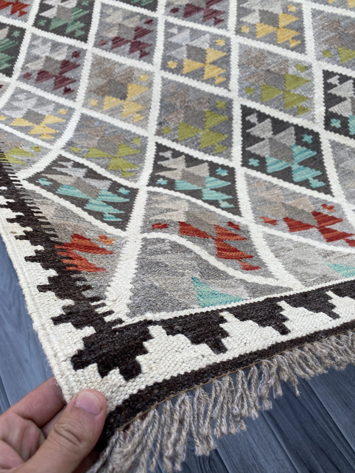 Handmade Flat Weave Kilim Rug |207 CM x 151 CM KAS#92
