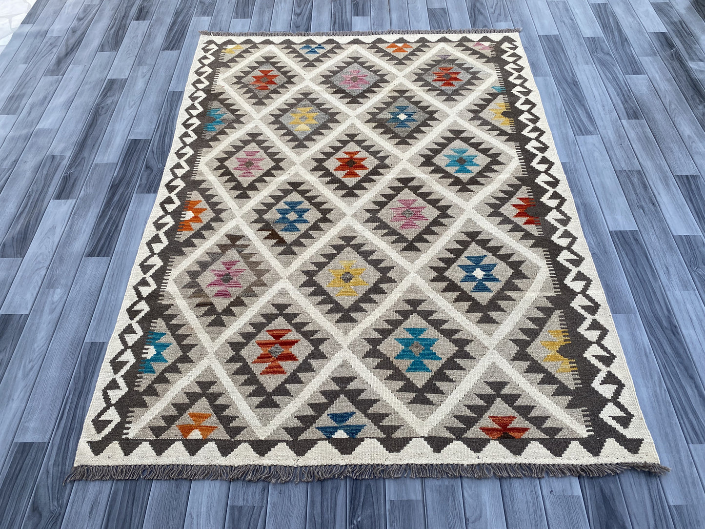 Handmade Flat Weave Kilim Rug |198 CM x 149 CM KAS#91