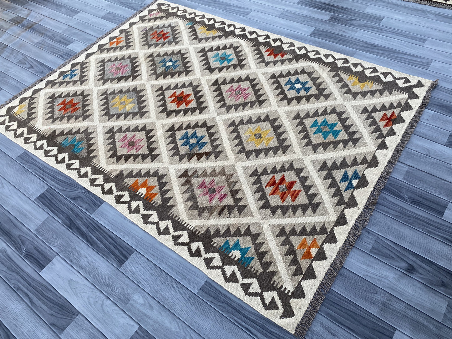 Handmade Flat Weave Kilim Rug |198 CM x 149 CM KAS#91