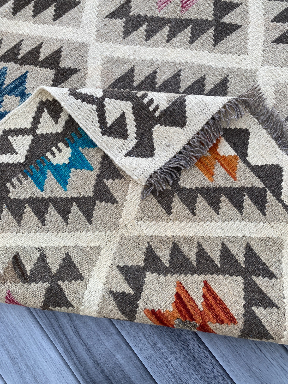 Handmade Flat Weave Kilim Rug |198 CM x 149 CM KAS#91