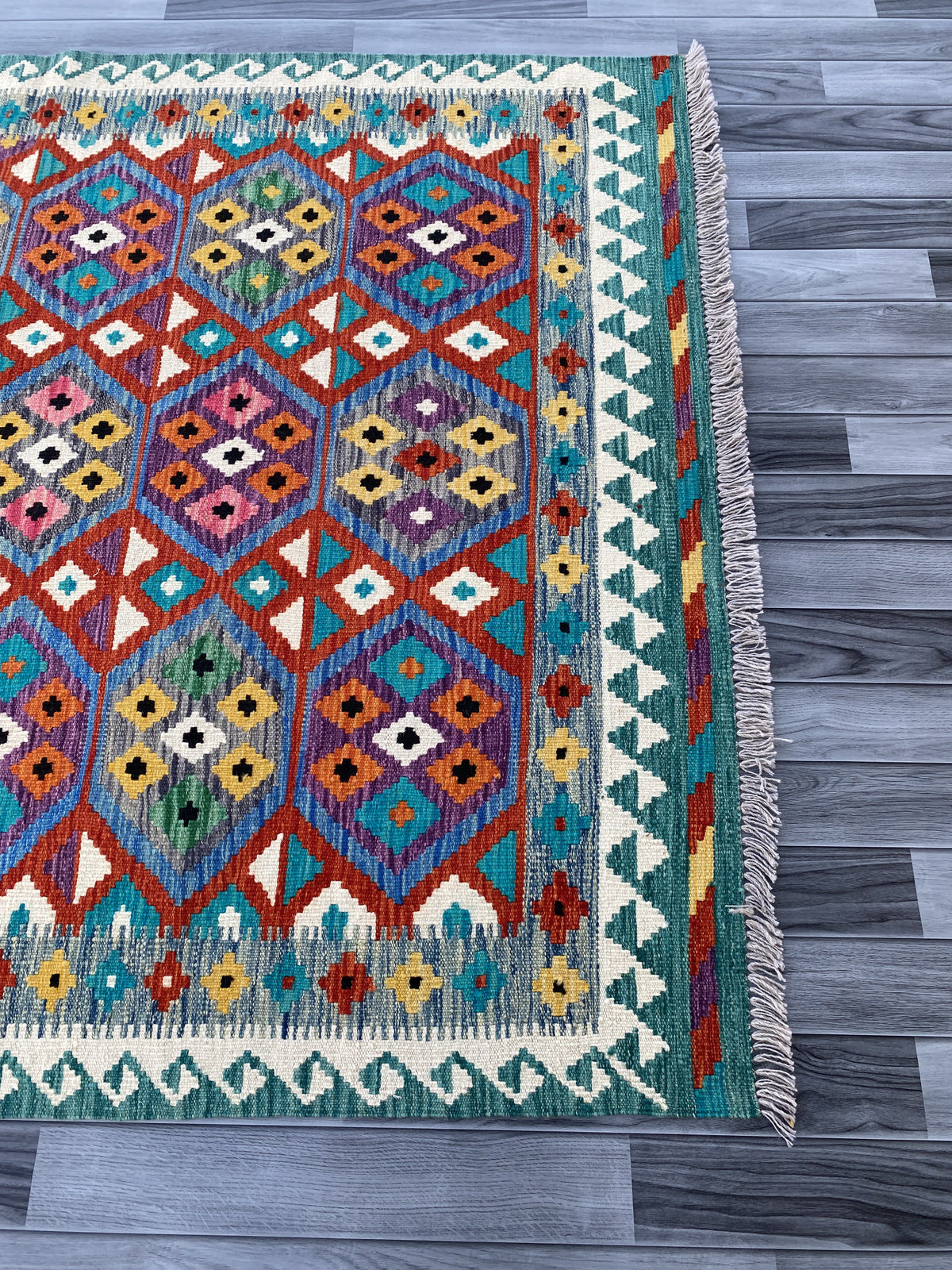 Handmade Flat Weave Kilim Rug |198 CM x 149 CM KAS#90