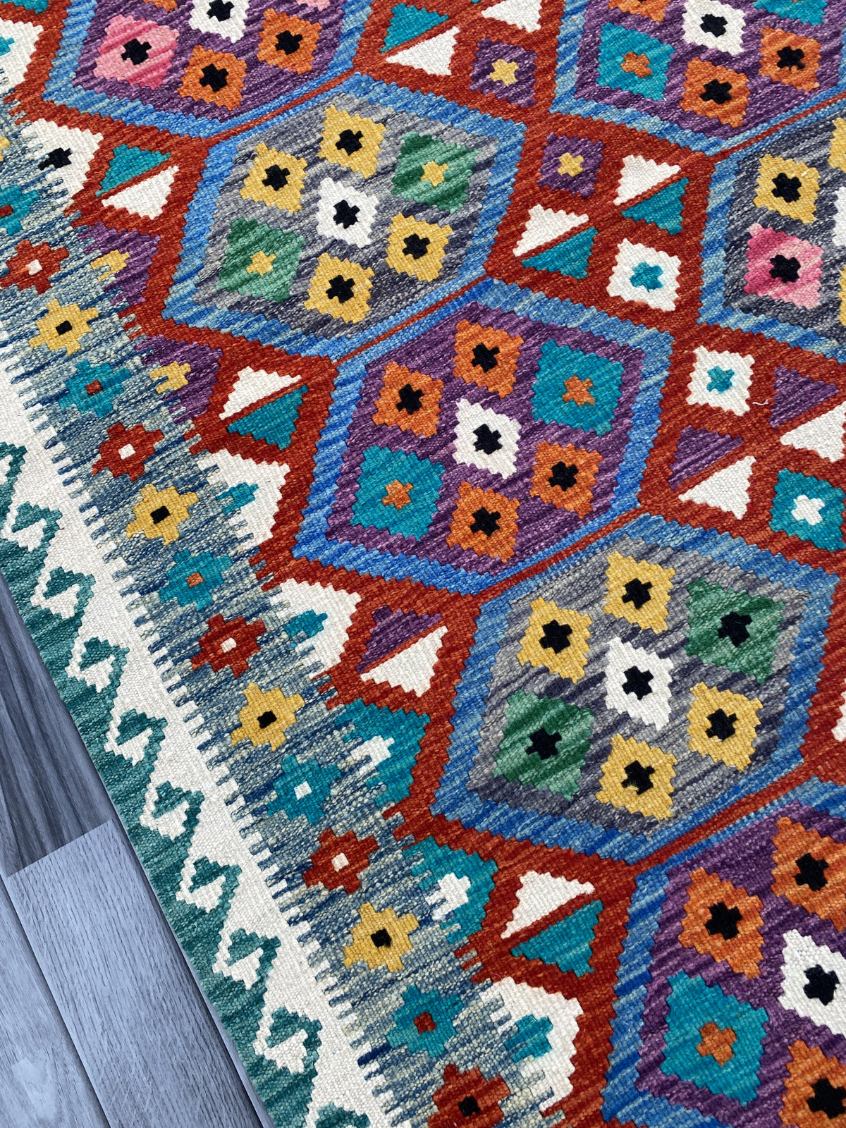 Handmade Flat Weave Kilim Rug |198 CM x 149 CM KAS#90