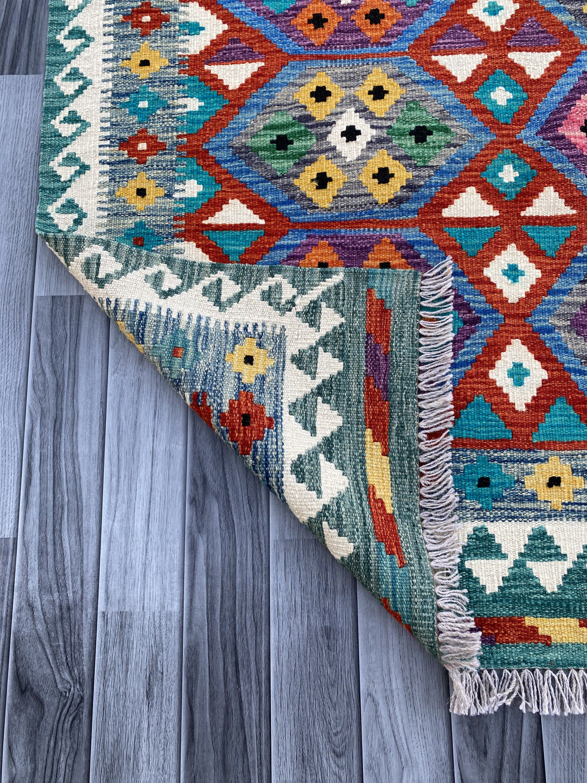 Handmade Flat Weave Kilim Rug |198 CM x 149 CM KAS#90