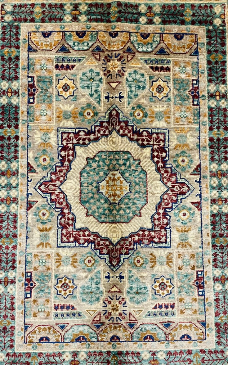 Handmade Fine Quality Chobi Wool Rug ( 125 CM x 77 CM ) SS#56