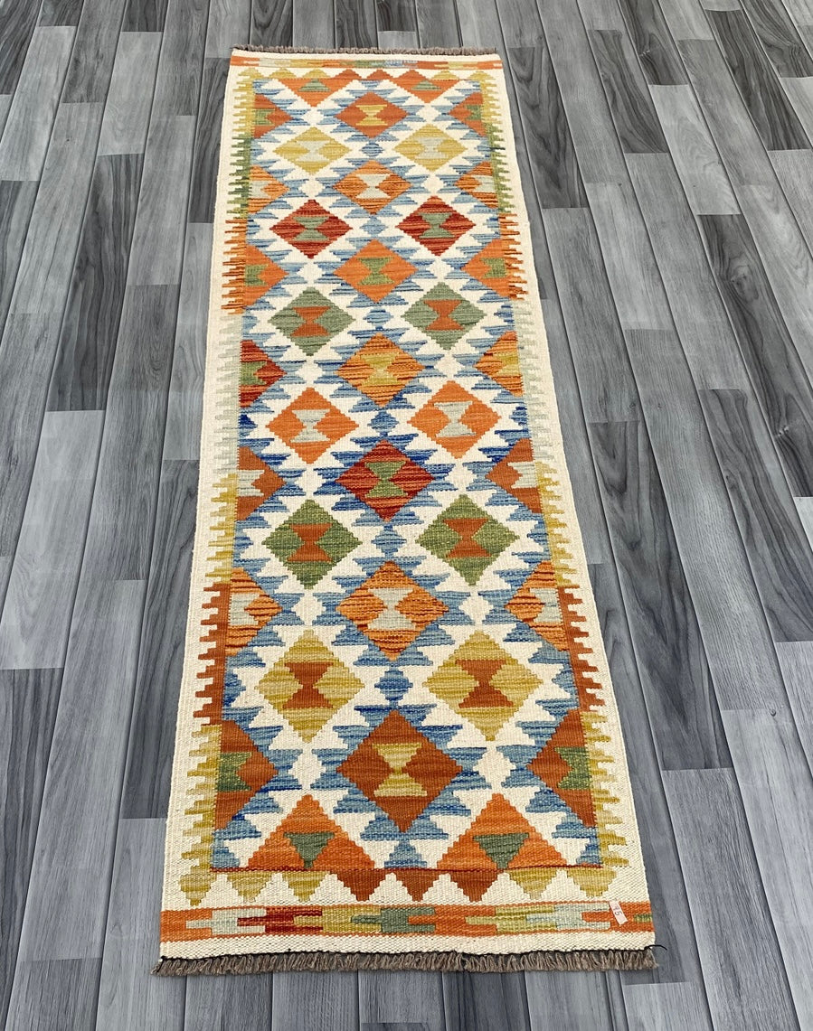 Handmade Chobi Kilim Runner Rug Size: 200 CM x 60 CM KSS#195