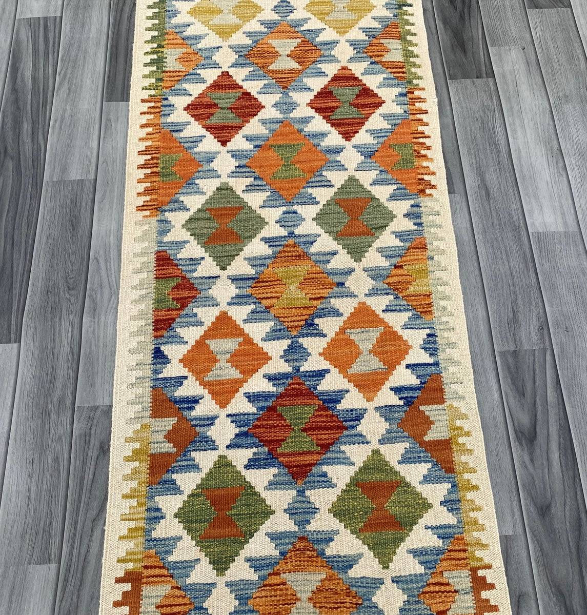 Handmade Chobi Kilim Runner Rug Size: 200 CM x 60 CM KSS#195