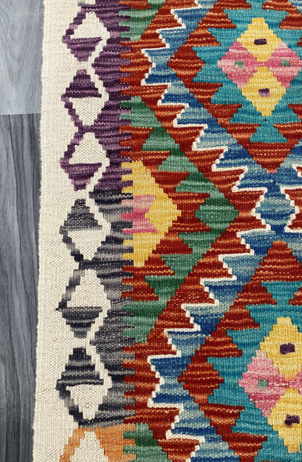 Handmade Chobi Kilim Runner Rug Size: 202 CM x 63 CM KSS #194