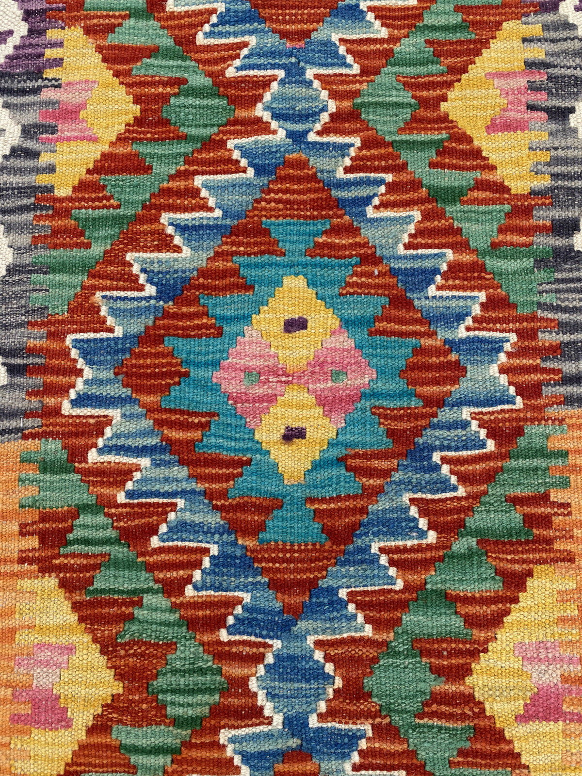 Handmade Chobi Kilim Runner Rug Size: 202 CM x 63 CM KSS #194