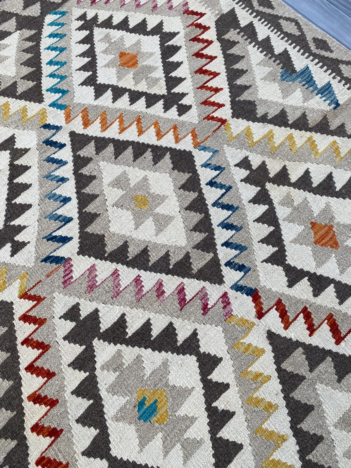 Afghan Handmade Chobi Kilim Rug |200 CM x 151 CM KAS#89