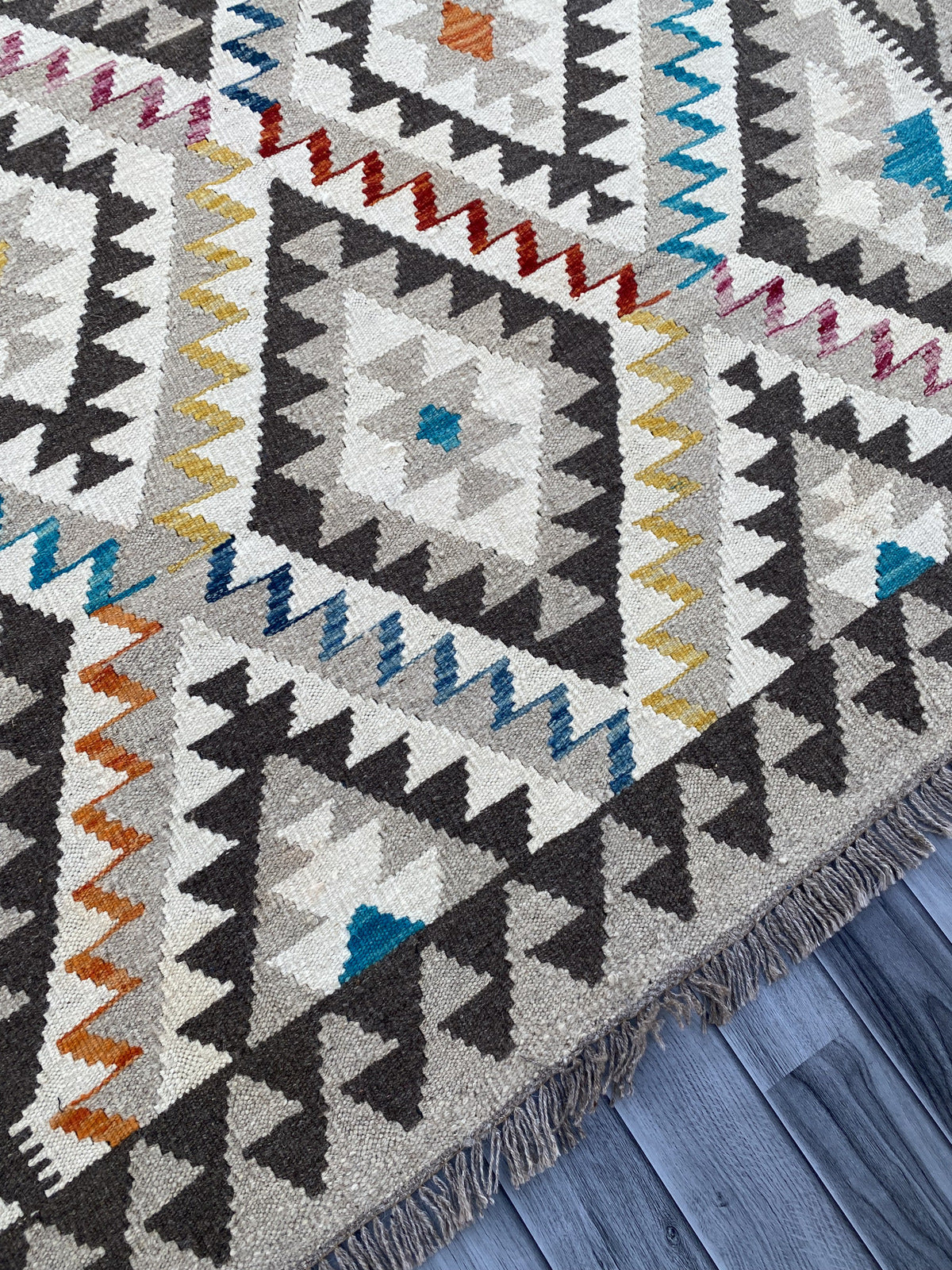 Afghan Handmade Chobi Kilim Rug |200 CM x 151 CM KAS#89