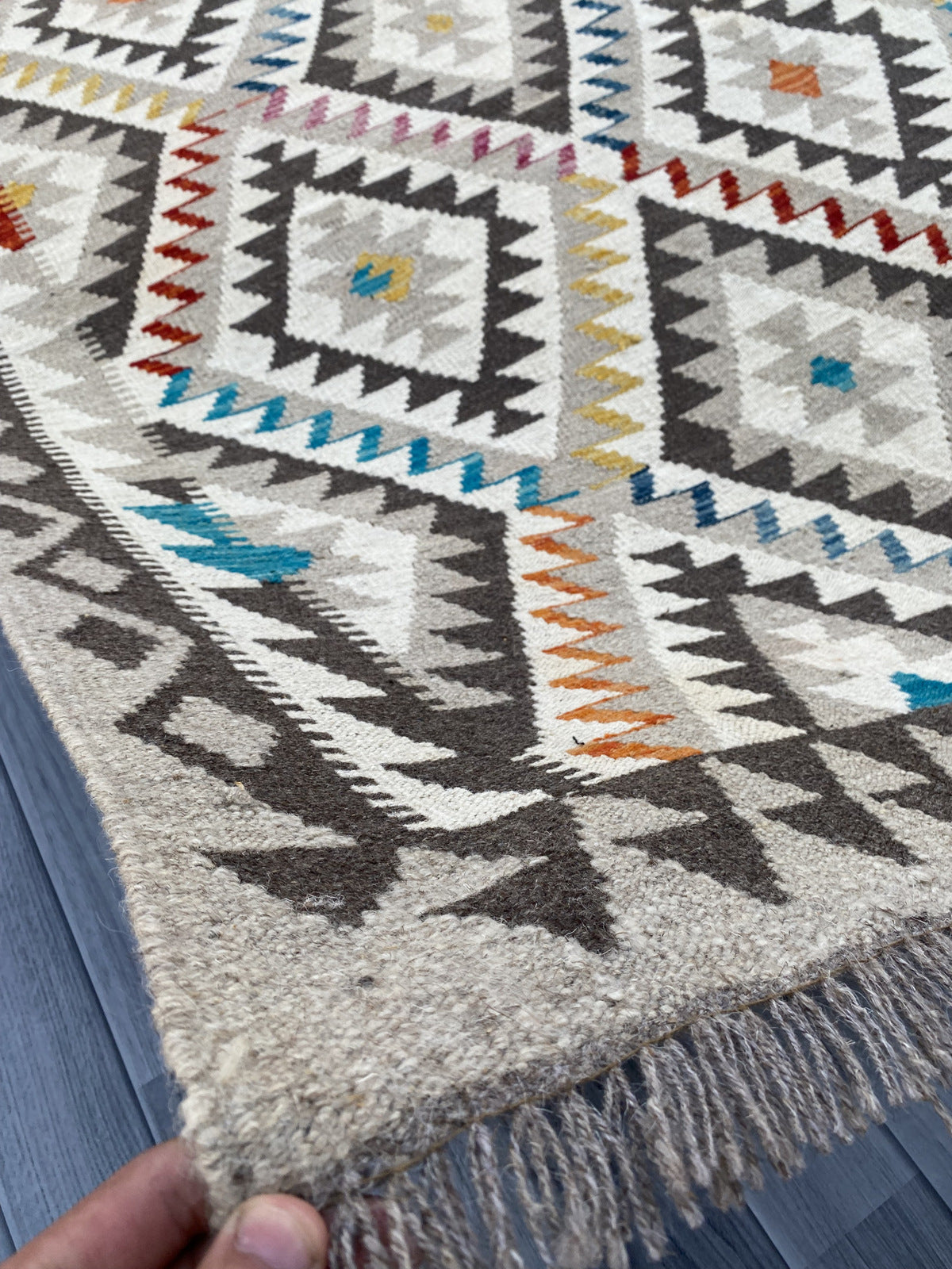 Afghan Handmade Chobi Kilim Rug |200 CM x 151 CM KAS#89