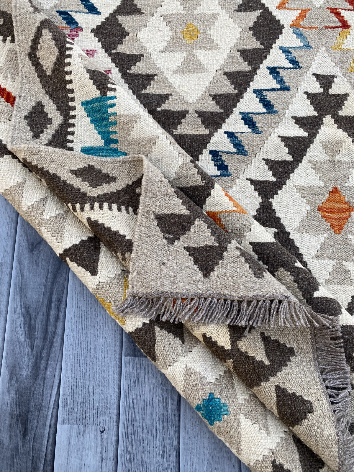 Afghan Handmade Chobi Kilim Rug |200 CM x 151 CM KAS#89