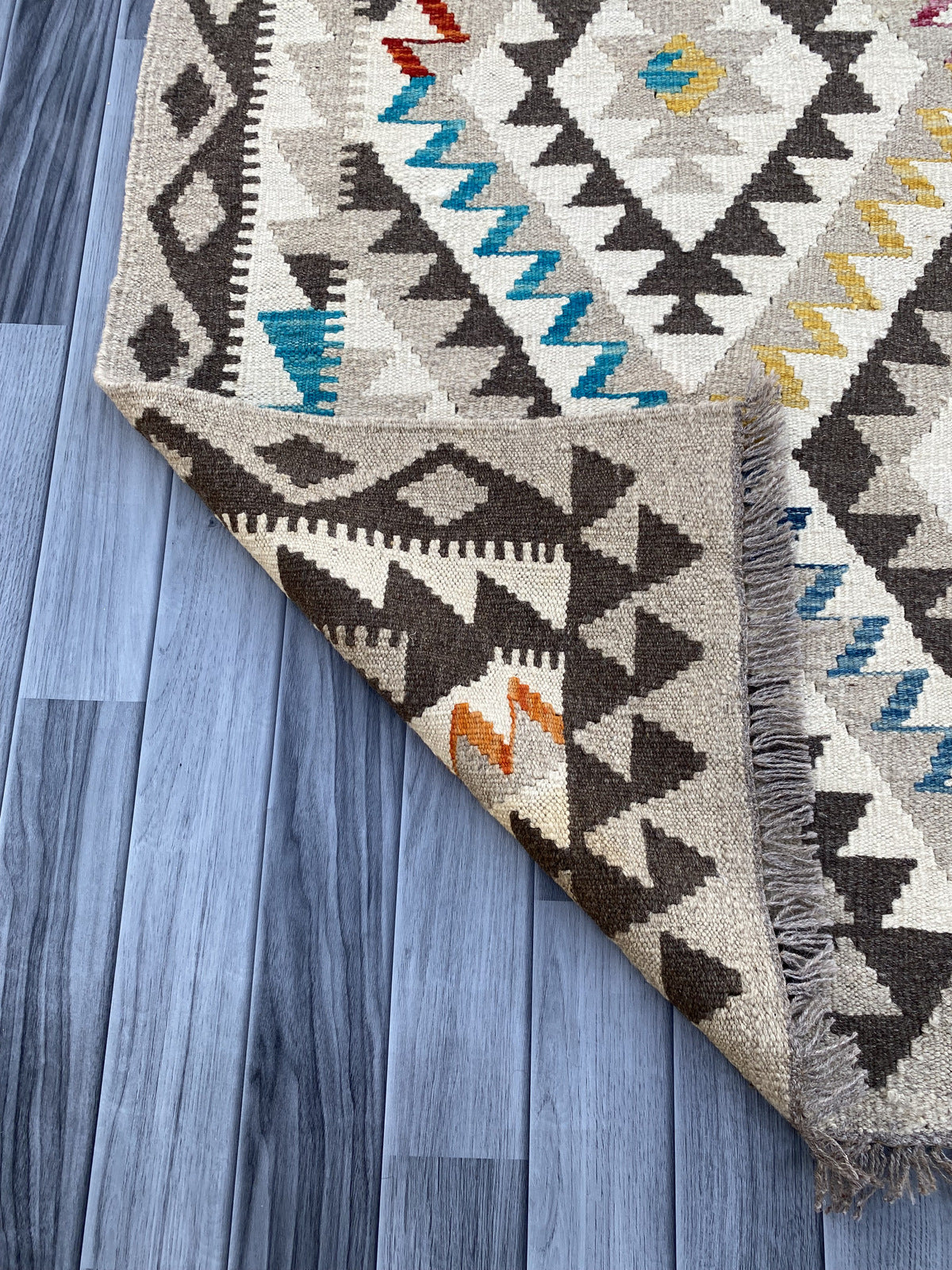 Afghan Handmade Chobi Kilim Rug |200 CM x 151 CM KAS#89