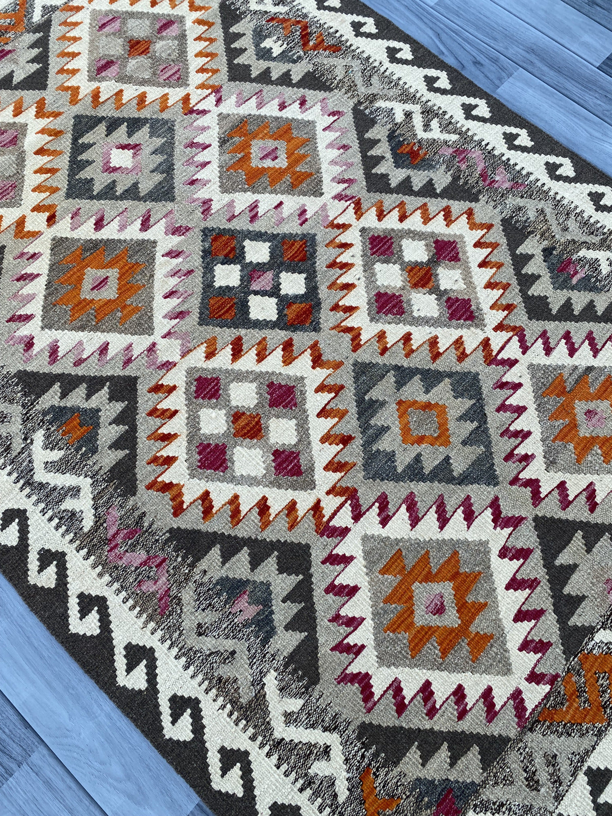 Kuchi Afghan Handmade Maimana Kilim Rug |181 CM x 116 CM KAS#88