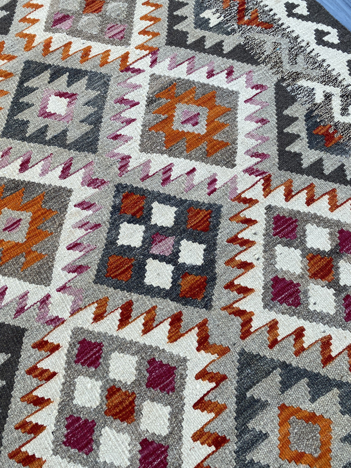 Kuchi Afghan Handmade Maimana Kilim Rug |181 CM x 116 CM KAS#88