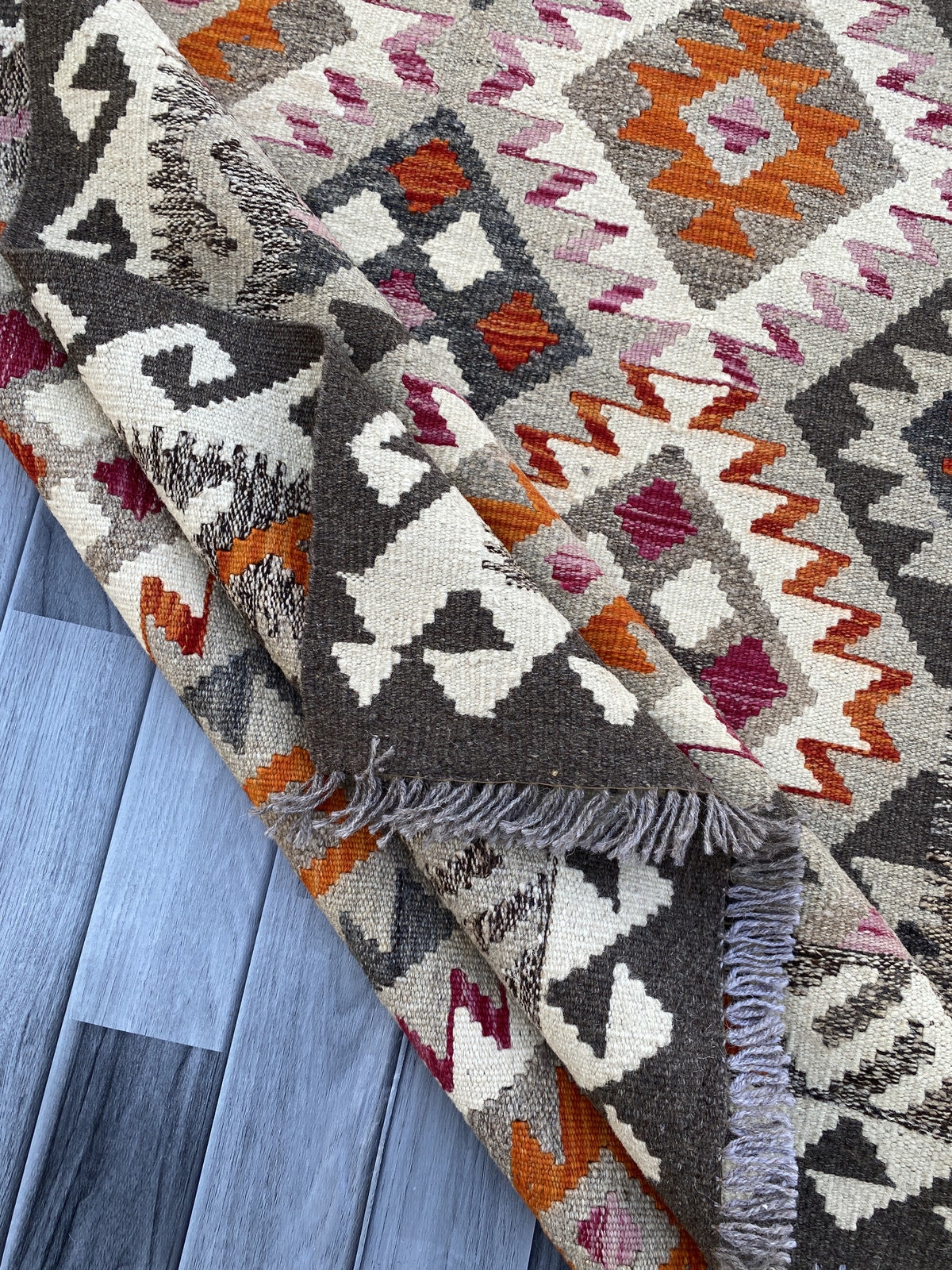 Kuchi Afghan Handmade Maimana Kilim Rug |181 CM x 116 CM KAS#88