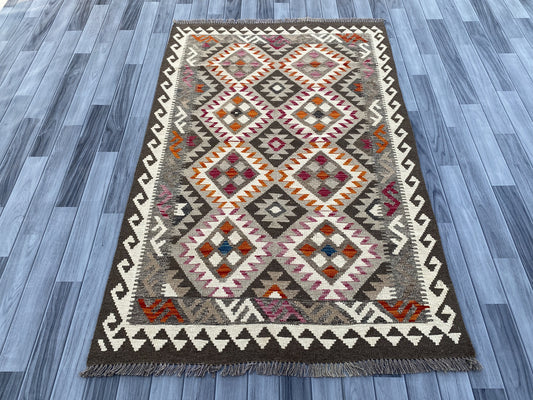 Kuchi Afghan Handmade Maimana Kilim Rug |185 CM x 120 CM KAS#87