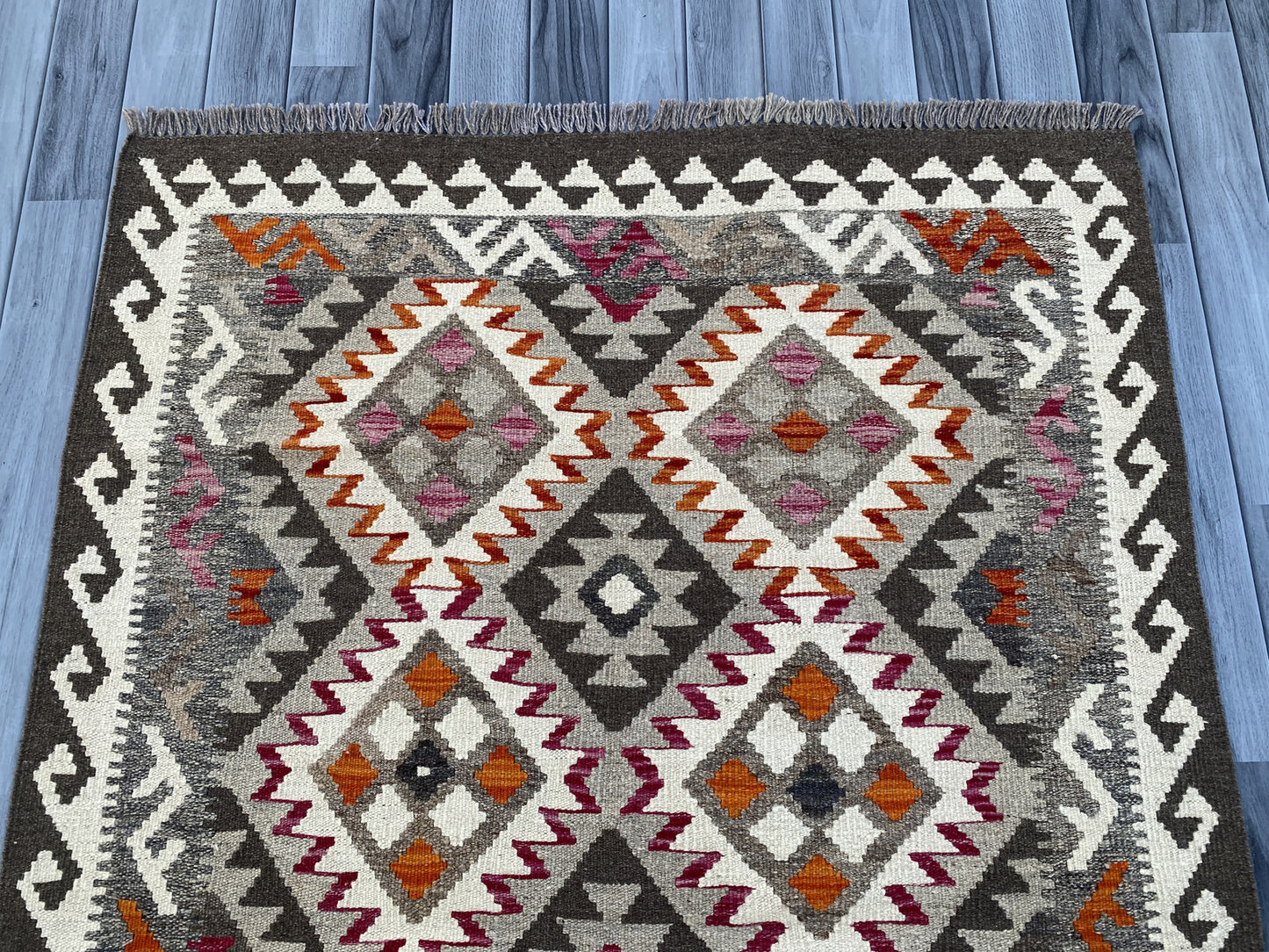 Kuchi Afghan Handmade Maimana Kilim Rug |185 CM x 120 CM KAS#87