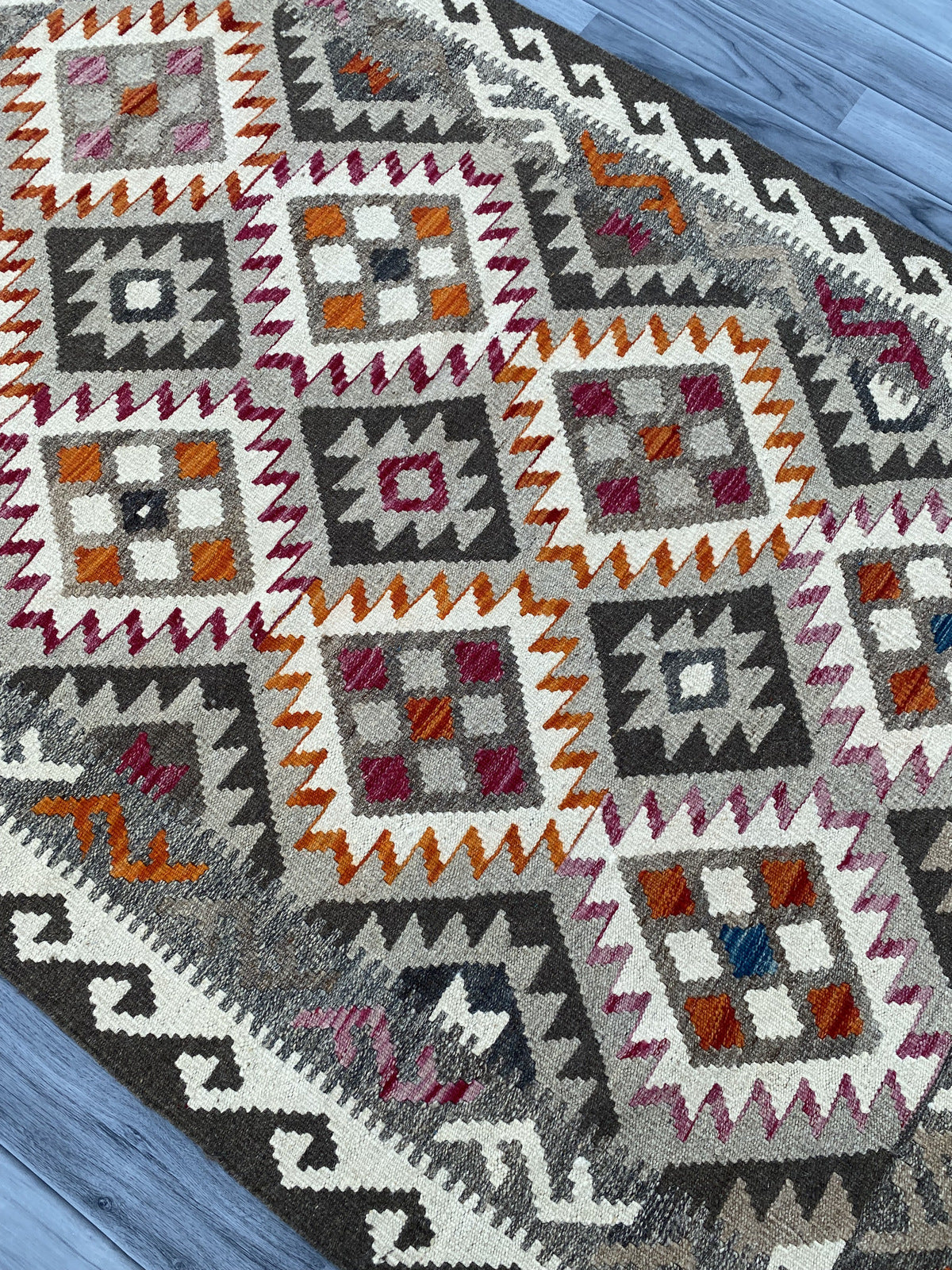 Kuchi Afghan Handmade Maimana Kilim Rug |185 CM x 120 CM KAS#87