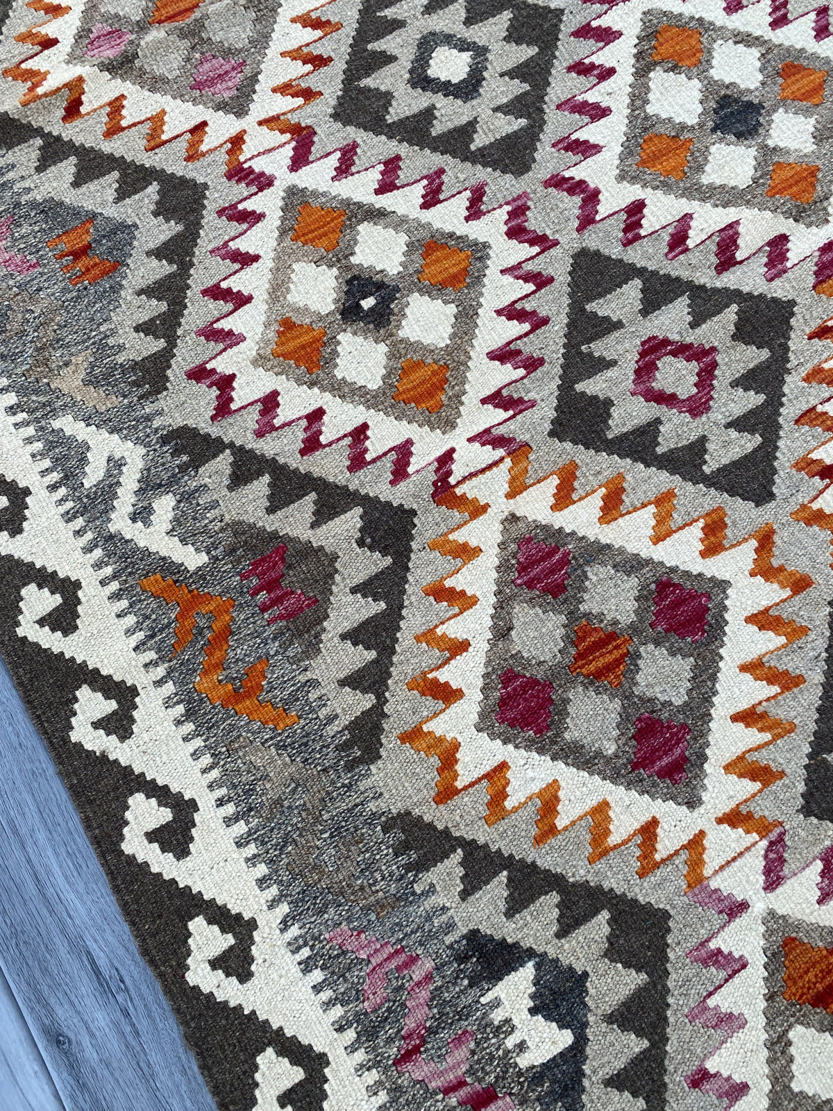 Kuchi Afghan Handmade Maimana Kilim Rug |185 CM x 120 CM KAS#87
