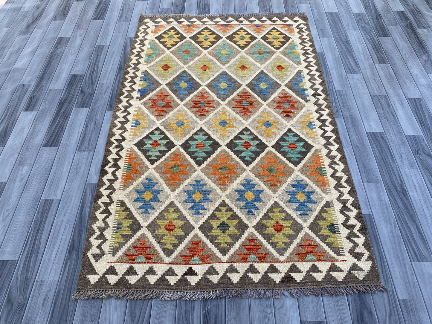 Afghan Handmade Wool Kilim Rug |197 CM x 124 CM KAS#86