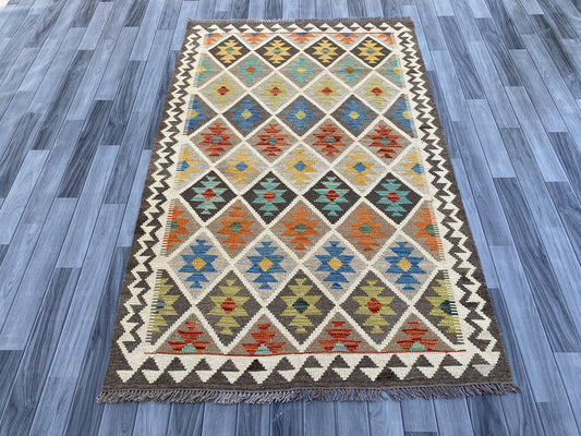 Afghan Handmade Wool Kilim Rug |197 CM x 124 CM KAS#86