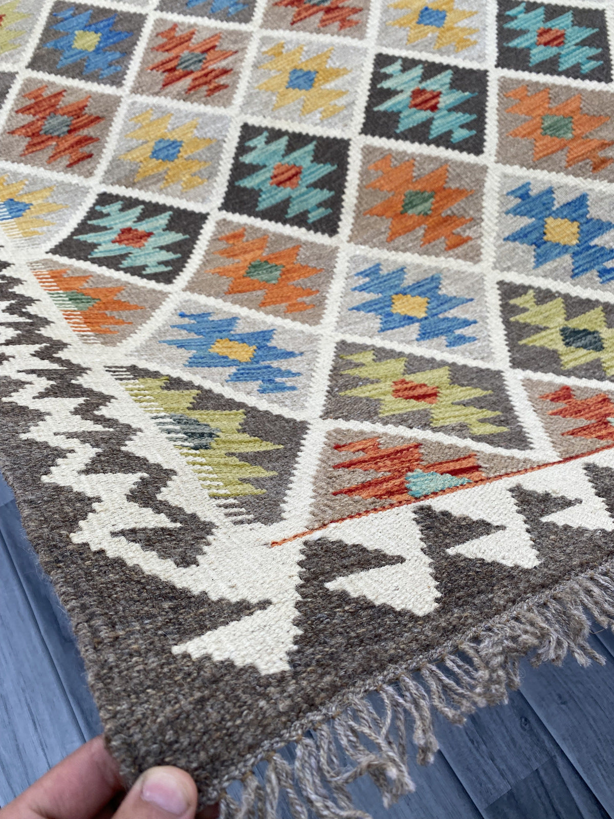 Afghan Handmade Wool Kilim Rug |197 CM x 124 CM KAS#86