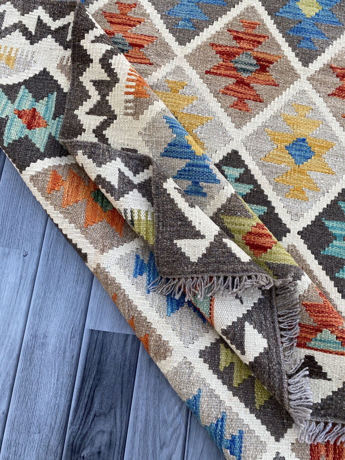 Afghan Handmade Wool Kilim Rug |197 CM x 124 CM KAS#86