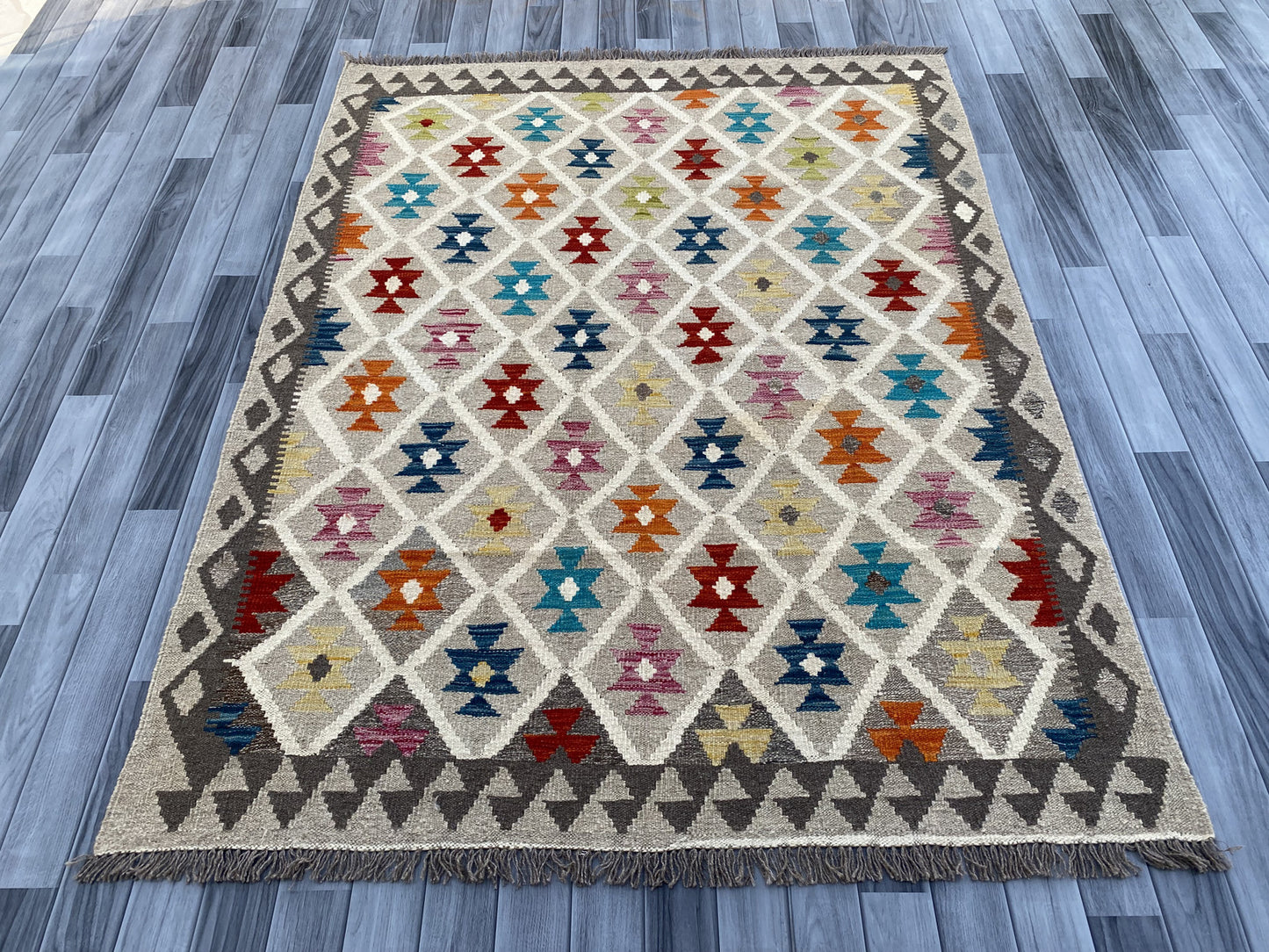 Handmade Afghan Kilim Rug |195 CM x 151 CM KAS#93